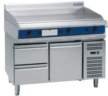 BLUE SEAL Gas Griddle On Fridge Base 1200mm GP518-RB