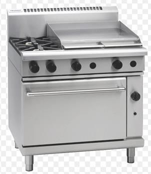 WALDORF Gas Oven With 2 Burners & Griddle 900mm RN8616G