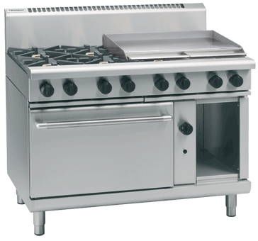 WALDORF Gas Oven With 4 Burners & Griddle 1200mm RN8816G