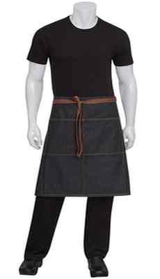 CWAW049-BLK Denim Black 3/4 Apron