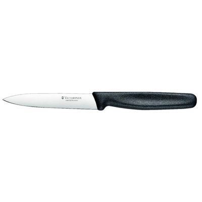 Paring Knife 100mm Straight Blade Victorinox - Black Handle