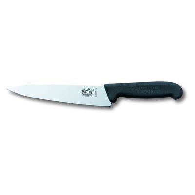 Cooks Knife 190mm Straight Blade Victorinox - Black Handle