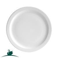 Round Plate 230mm w/ Narrow Rim Flinders Healthcare - White Savoy