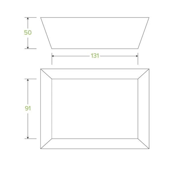 Takeaway Food Tray #1 131x91x50mm BioBoard Kraft