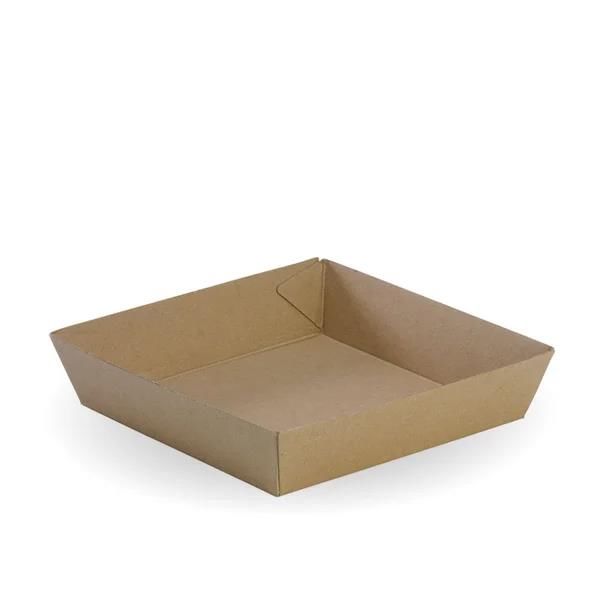 Takeaway Food Tray #2 178x178x45mm BioBoard Kraft