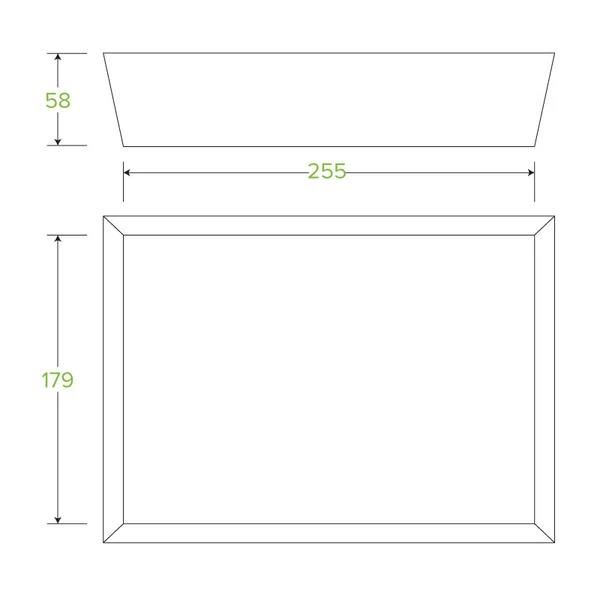 Takeaway Food Tray #5 255x179x58mm BioBoard Kraft