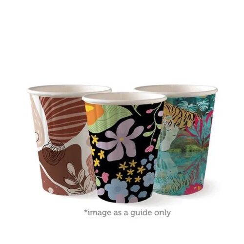 Double Wall Takeaway Coffee Cup 390ml / 12oz (90mm) BioCup Art Series