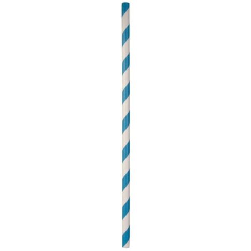 Straw Regular 200mm (6mm) 3 Ply Blue & White Stripe