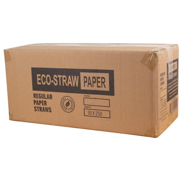 EcoStraw Regular 200mm (6mm) Yellow & White Stripe