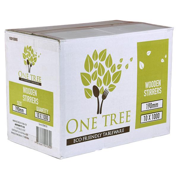 Wooden Stirrer 190mm x 6mm One Tree