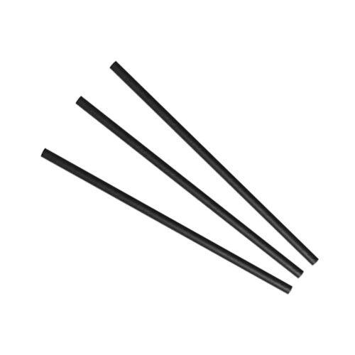 Straw Regular 200mm (5mm) 3 Ply Black