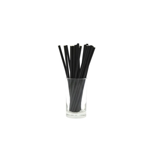 Straw Regular 200mm (5mm) 3 Ply Black