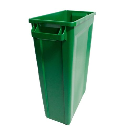 Bin Rubbish Slim Jim 87L Green