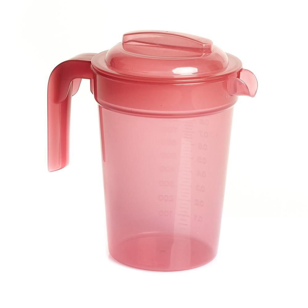 Burgundy Tint Jug Graduated 1Litre