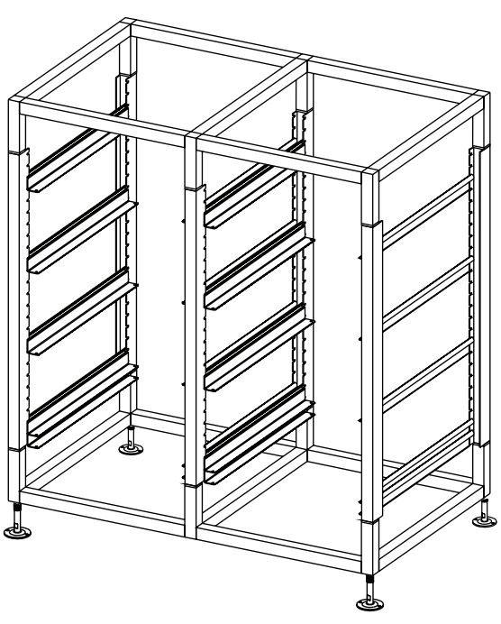Glass Basket Stand - 8 Basket Double Tier Mantova