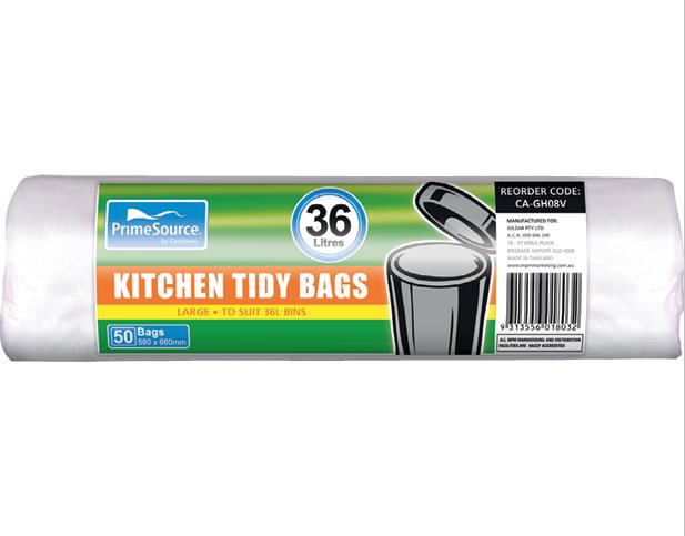 Garbage Bag 36 Litre Roll - White