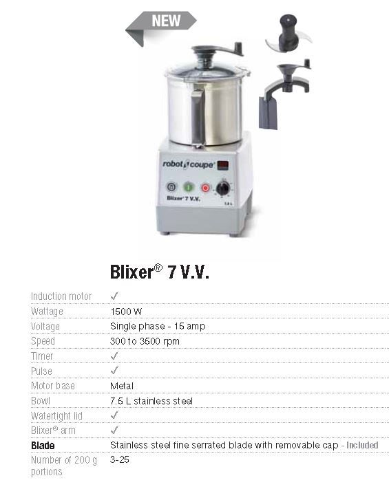 ROBOT COUPE Blixer 7.5L - BLIXER 7 V.V