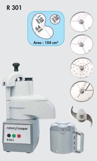 ROBOT COUPE Cutter Mixer & Vegetable Slicer 3.7L 4 Discs R301