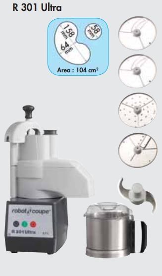 ROBOT COUPE Cutter Mixer & Vegetable Slicer 3.7L 4 Discs R301 Ultra