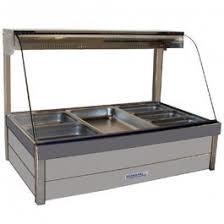 ROBAND Hot Food Display Curved Glass 3 Bays 1030mm C23