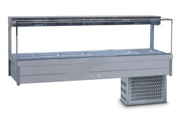 ROSRX26RD ROBAND Cold Food Display Bar Square Glass 6 Bays 2005mm SRX26RD