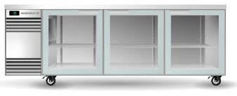 SKOPE Counterline Display Fridge 3 Doors 533L Black 2190mm CL.3.GSW Black