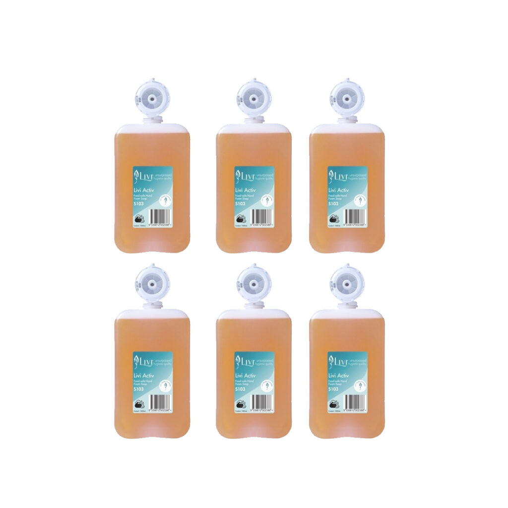 Livi Activ Hand Foam Soap Food Safe 1Ltr Pod
