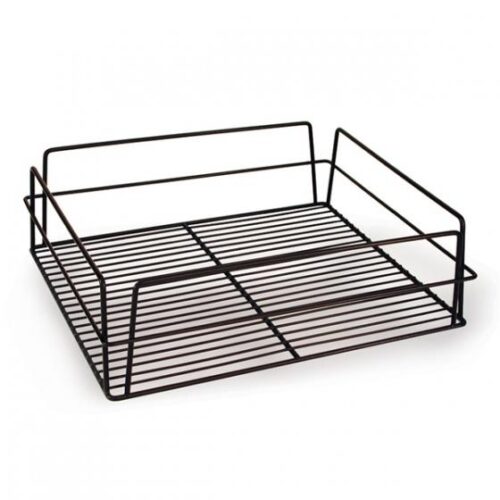 Glass Basket 17x14x5" PVC Coated Black