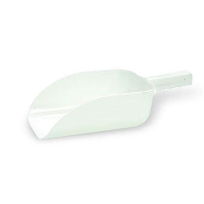 Ice Scoop 1900ml Flat Bottom Plastic White