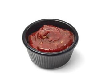 Melamine Sauce Dish 45ml Ribbed Black