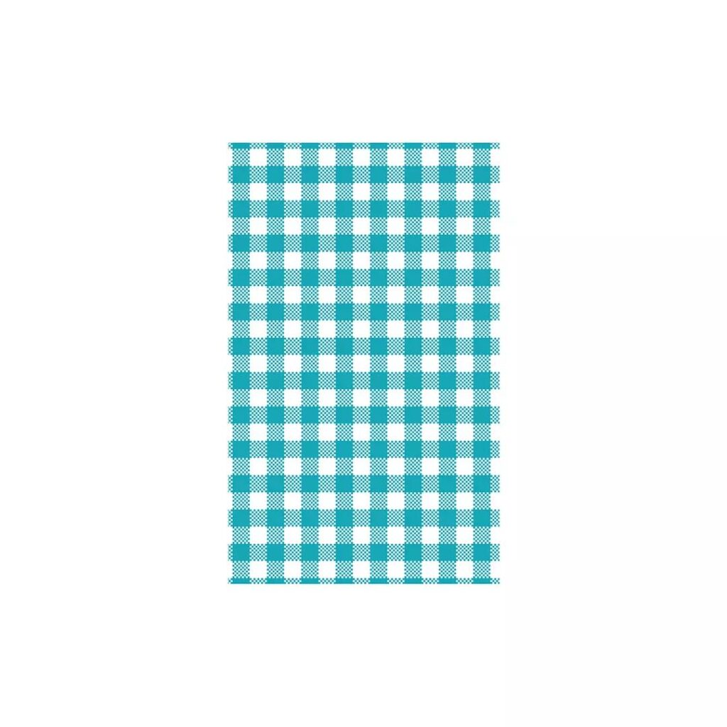 Greaseproof Sheets Gingham Teal 190x310mm