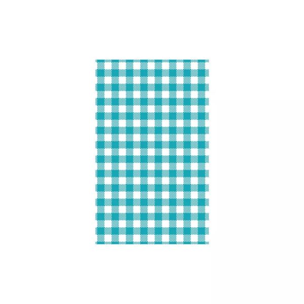 Greaseproof Sheets Gingham Teal 190x310mm