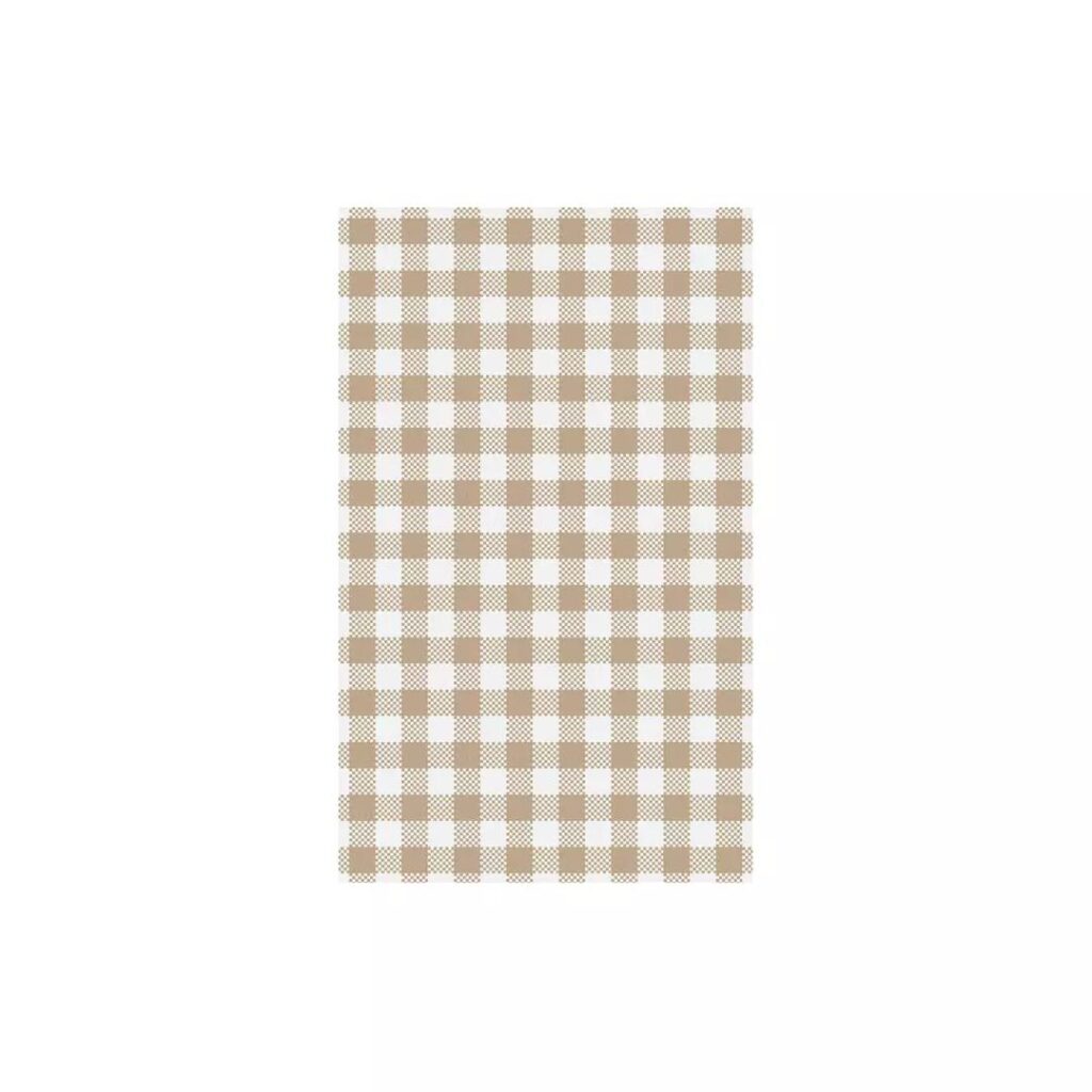 Greaseproof Sheets Gingham Coffee 190x310mm