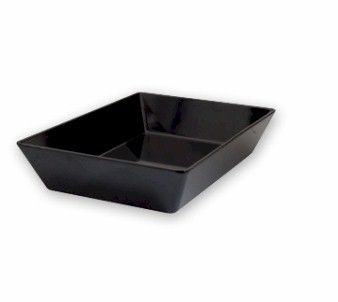Melamine Rectangle Dish 350x250x70mm Black