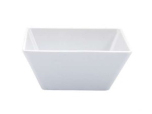Melamine Square Bowl 300mm White