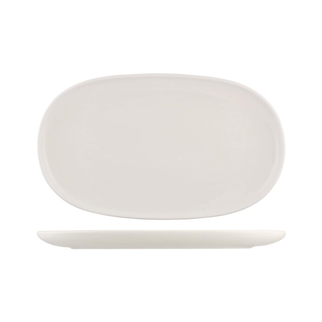 Oval Coupe Plate 305mmx180mm Snow