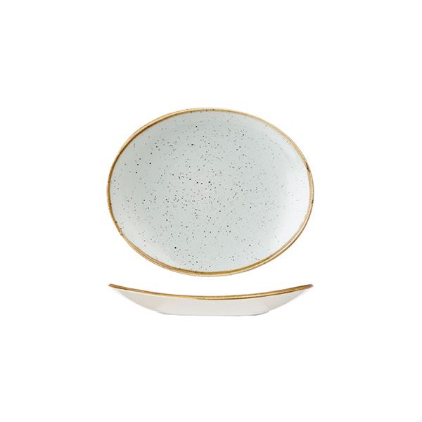 Churchill Stonecast Duck Egg Oval Coupe Plate 192mm