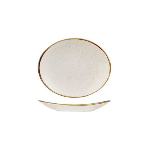 Stonecast Barley White Oval Coupe Plate