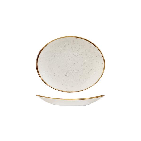 Stonecast Barley White Oval Coupe Plate