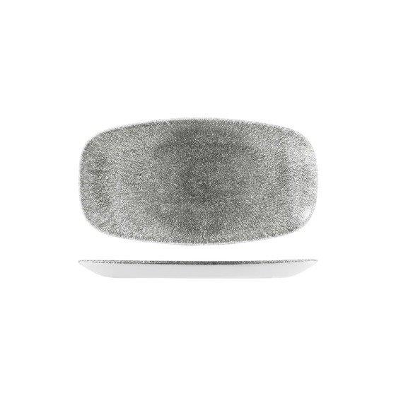 Raku Quartz Black Oblong Chefs Plate 298x153mm