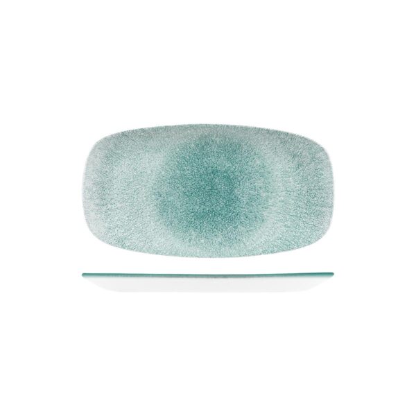 TI9976575J Raku Jade Green Oblong Chefs Plate 355x189mm