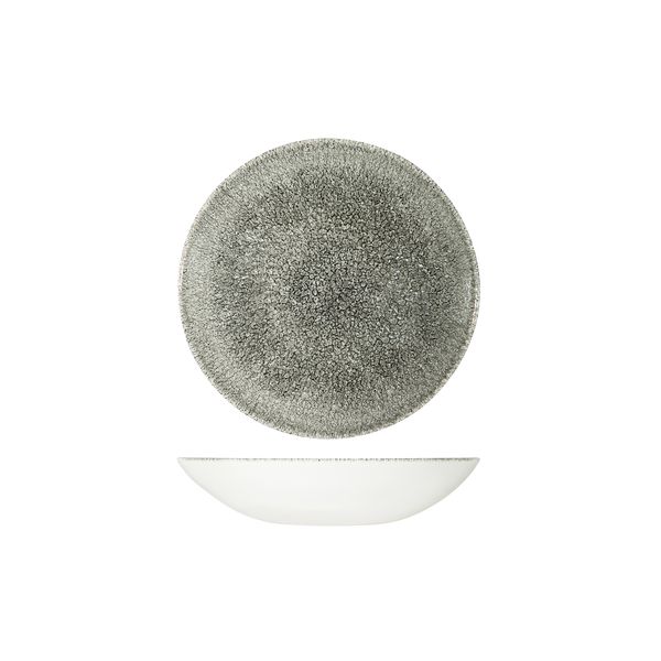 Raku Quartz Black Coupe Bowl 182mm (426ml)
