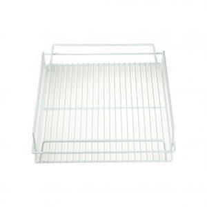 Glass Basket 17x14x3" PVC Coated White
