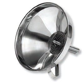 Funnel with Strainer 125mm S/S 18/10