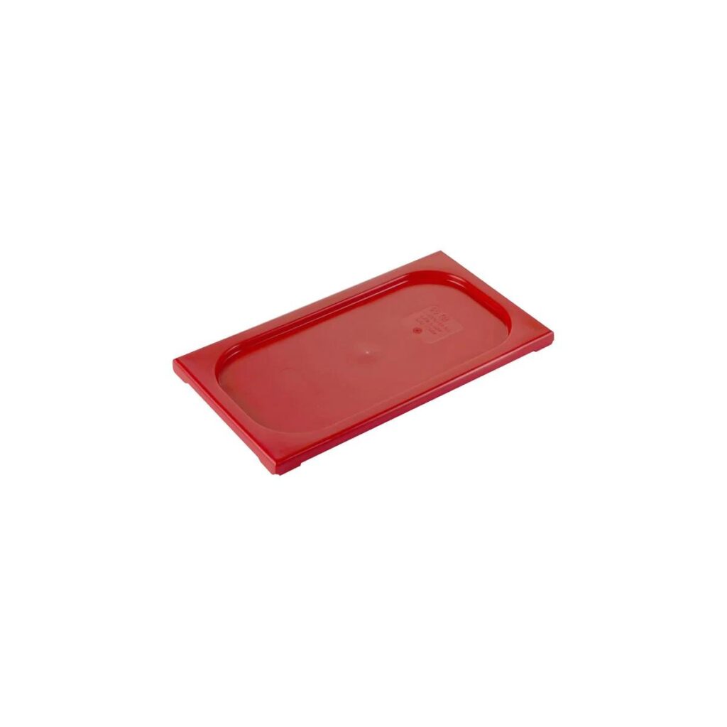 Lid to Suit Steam Pan 1/3 Size PP Inox Macel - Red