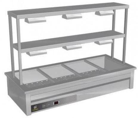 CULINAIRE Drop In Bain Marie 4 Module 1477mm CH.BM.D.GDD.4