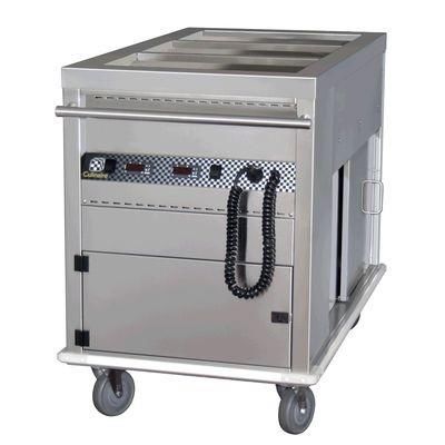 CULINAIRE Mobile Bain Marie & Hot Cupboard 3 x 1/1GN 1208mm CH.BMHM.3