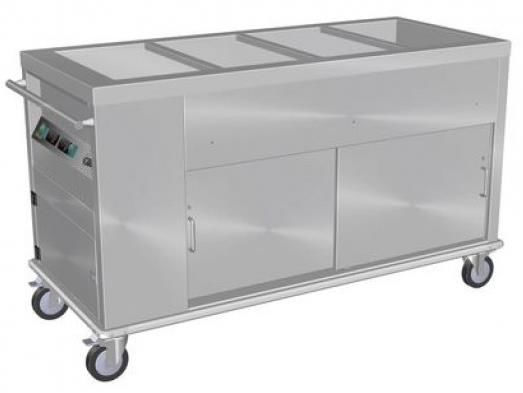 CULINAIRE Mobile Bain Marie & Hot Cupboard 4 x 1/1GN 1494mm CH.BMHM.4