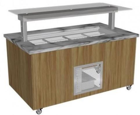 CULINAIRE Cold Mobile Island Buffet - 4 Module CR.IBGJ.CWCF.U.GSF.4