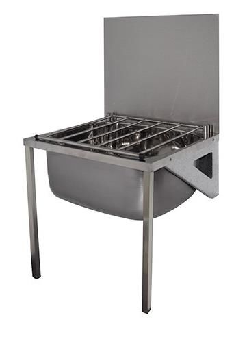 STODDART Cleaners Sink With Brackets,Splashback & Legs CS.01.450